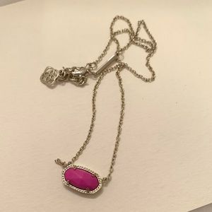 Kendra Scott Pink Elisa Gold Necklace